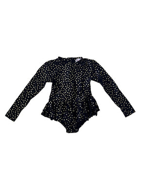 ST BARTH BLACK  GOLD STARS ONE PIECE