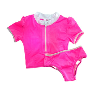 MARTINIQUE HOT PINK RASH GUARD SET