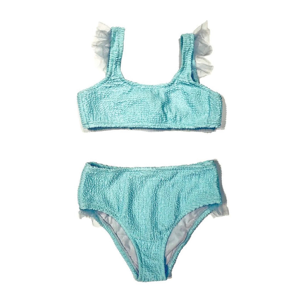 DAISY SEERSUCKER TURQUOISE BIKINI