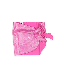 CHARLOTTE PAREO COVER UP SKIRT GLITTER NEON PINK - Piccoli Principi Swimwear