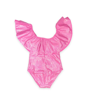 SISSI GLITTER PINK NEON ONE PIECE - Piccoli Principi Swimwear