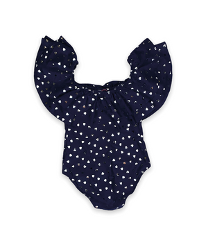 SISSI SILVER HEARTS ONE PIECE - Piccoli Principi Swimwear
