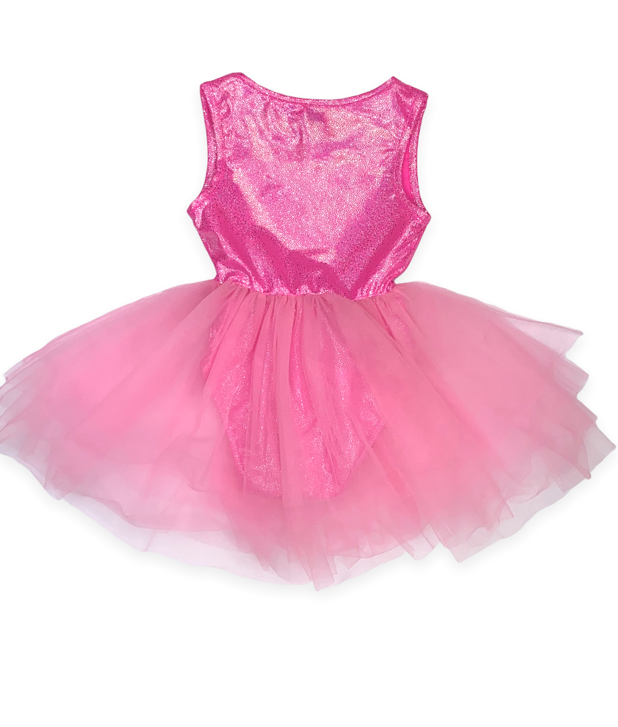 TINKERBELL TUTU DRESS GLITTER NEON PINK - Piccoli Principi Swimwear