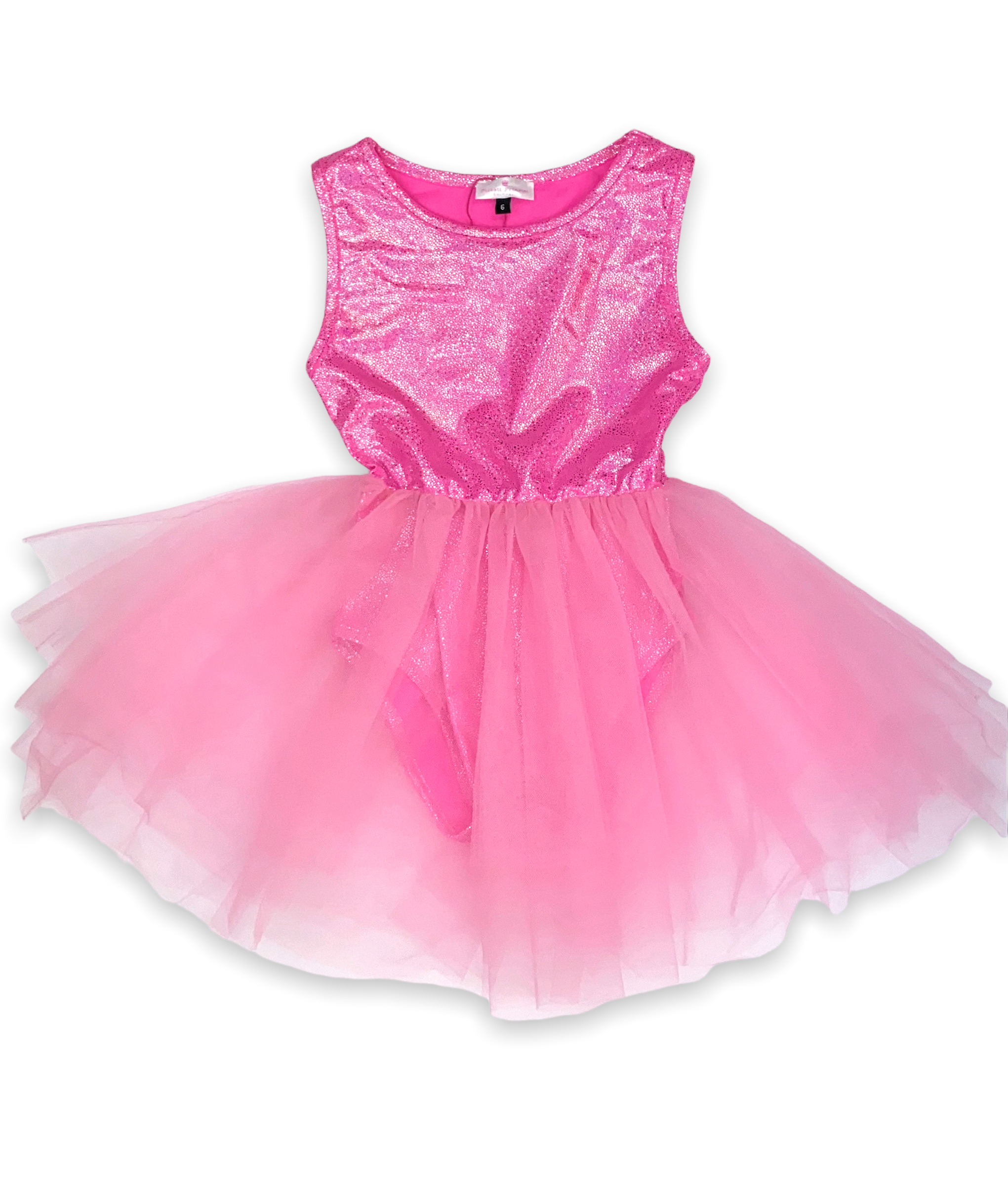 TINKERBELL TUTU DRESS GLITTER NEON PINK - Piccoli Principi Swimwear